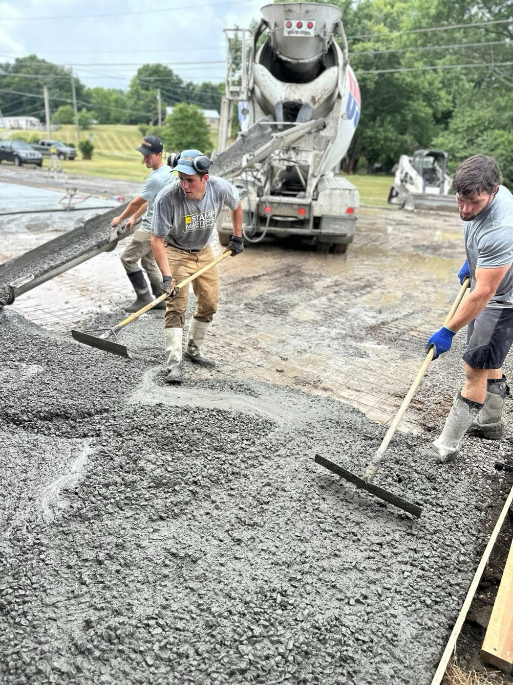 865 Titan Concrete crew placing a fresh pour